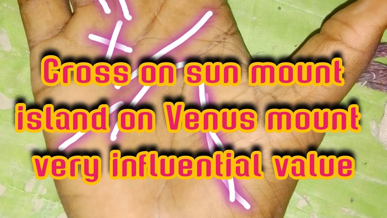 Sun Mount Cross on sun mount | island on Venus mount | broken headline #palmistry ...