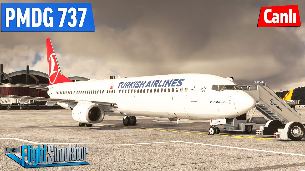 PMDG 737 ile Geri Dönüyoruz! Microsoft Flight Simulator Canlı - YouTube