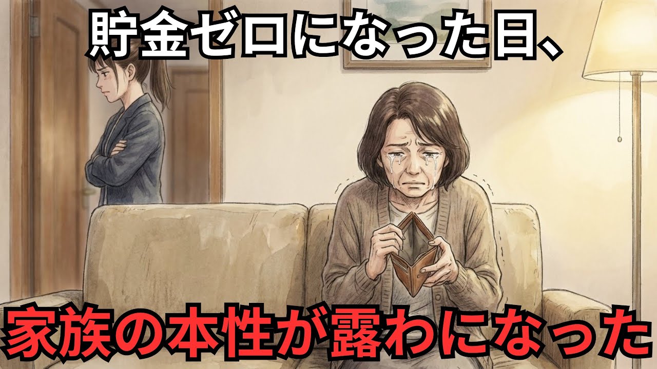 貯金ゼロになった日、家族の本性が露わになった 【60代・70代の現実】