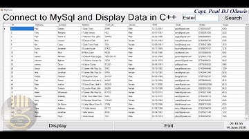 How to Connect MySql Database, and Search Data on DataGridView in Visual C++