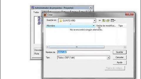Creando Tablas en Visual Fox Pro