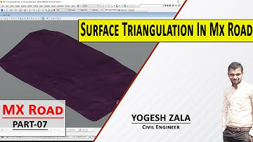 Create Surface Triangulation In MX ROAD Software | MX Road Hindi Tutorial Part-07|By-Yogesh Zala
