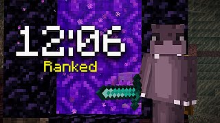 12:06 Minecraft Speedrunning Ranked PB (Maximum Silly)