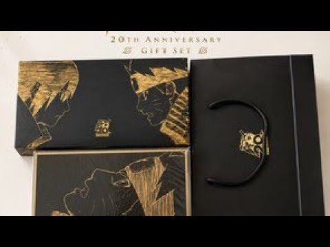 Naruto 20th Anniversary 24k Gold Plated Cards Gift Set from