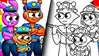 Sprunki Family Police Vs Family Fireman Has A Baby Sprunki? Incredibox Sprunki New Coloring Pages