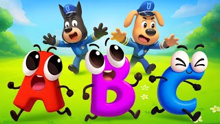 learn abc alphabet educational cartoon sheriff labrador