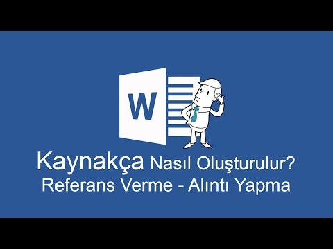 Video: Referansınızı Nasıl Oluşturabilirsiniz?