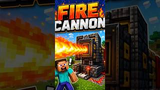 MINECRAFT FIRE CANNON 🔥 | #minecraft #minecraftshorts #firecannon #experiment