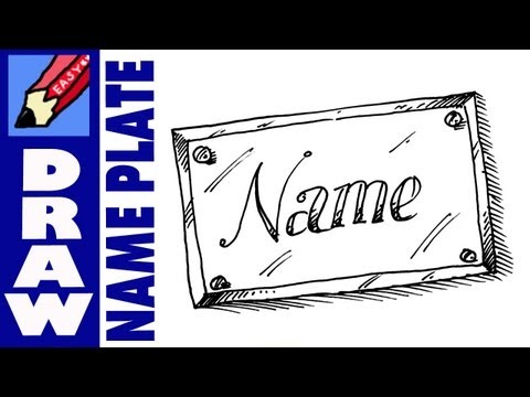 Drawing Name Plate Designs Images