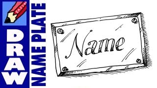 How To Draw A Name Plate Real Easy Youtube