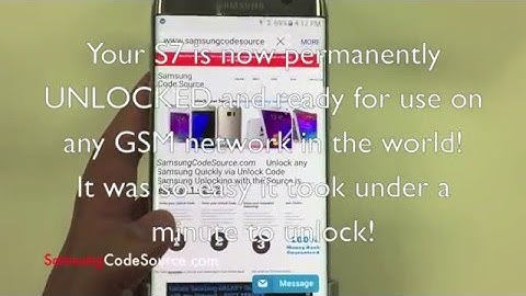 How to Unlock Samsung Galaxy S7 : EDGE   ANY gsm carrier