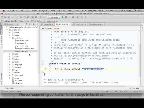 Hello World in CodeIgniter