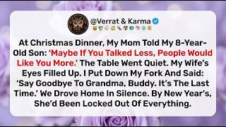 Mom Crushed My Son At Christmas Dinner With One Sentence  We Left And Never Came Back