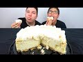 My Little Brother Tries Cheesecake For The First Time • MUKBANG