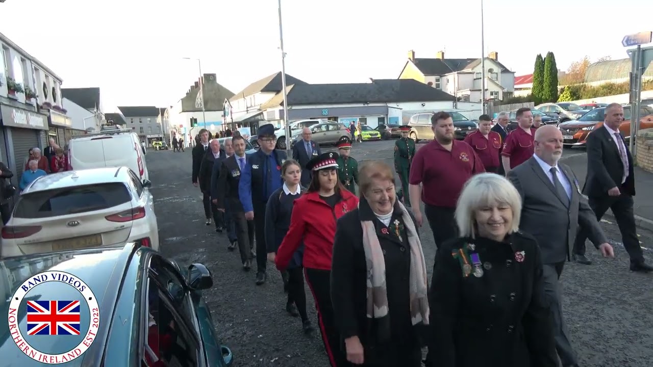 Kilclean Pipe Band Remembrance Sunday Parade In Castlederg 2025