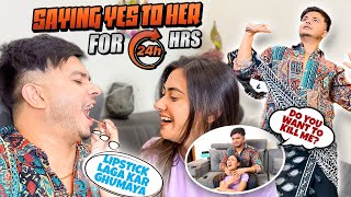 Saying Yes To My Wife For 24 Hours! | Fun Challenge | @tanshivlogs
