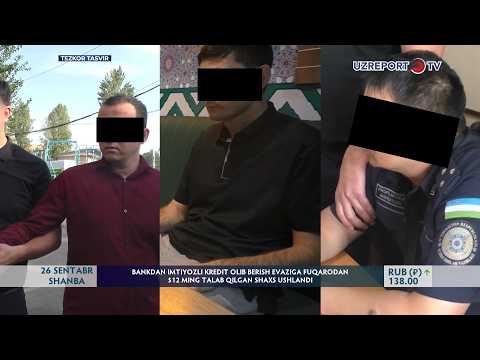 Bankdan imtiyozli kredit olib berish evaziga fuqarodan $12 ming talab qilgan shaxs ushlandi
