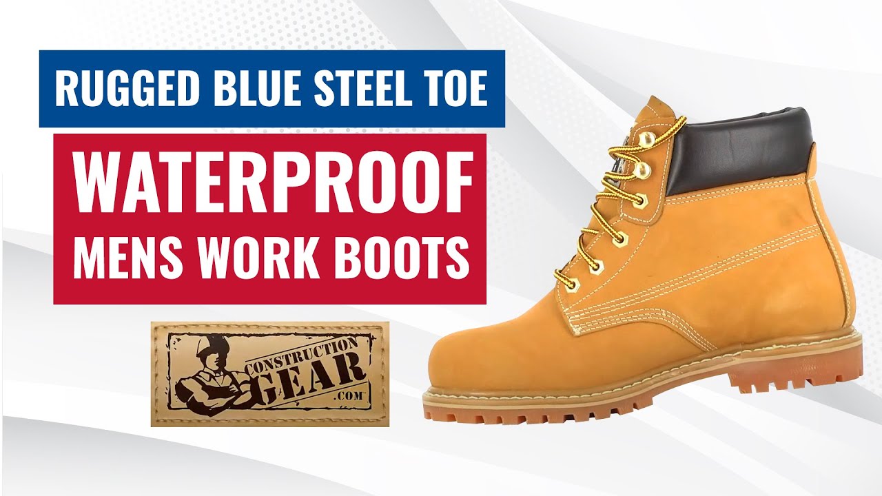 Steel Toe Waterproof Mens Work Boots 