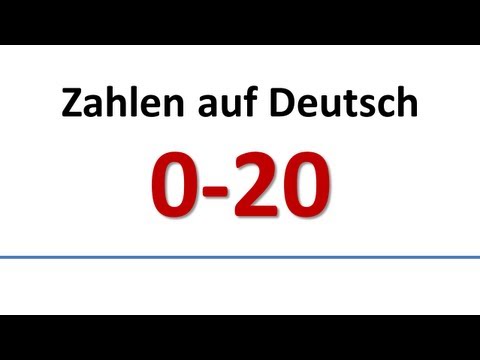 Deutsch: Wortschatz - Zahlen 0-20 (deutsche Untertitel)/German: Vocabulary - Numbers (German subs)