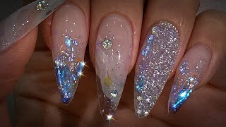 SO EASY NAIL ART / Clear nails / Ice nails / Aurora / Glass nails