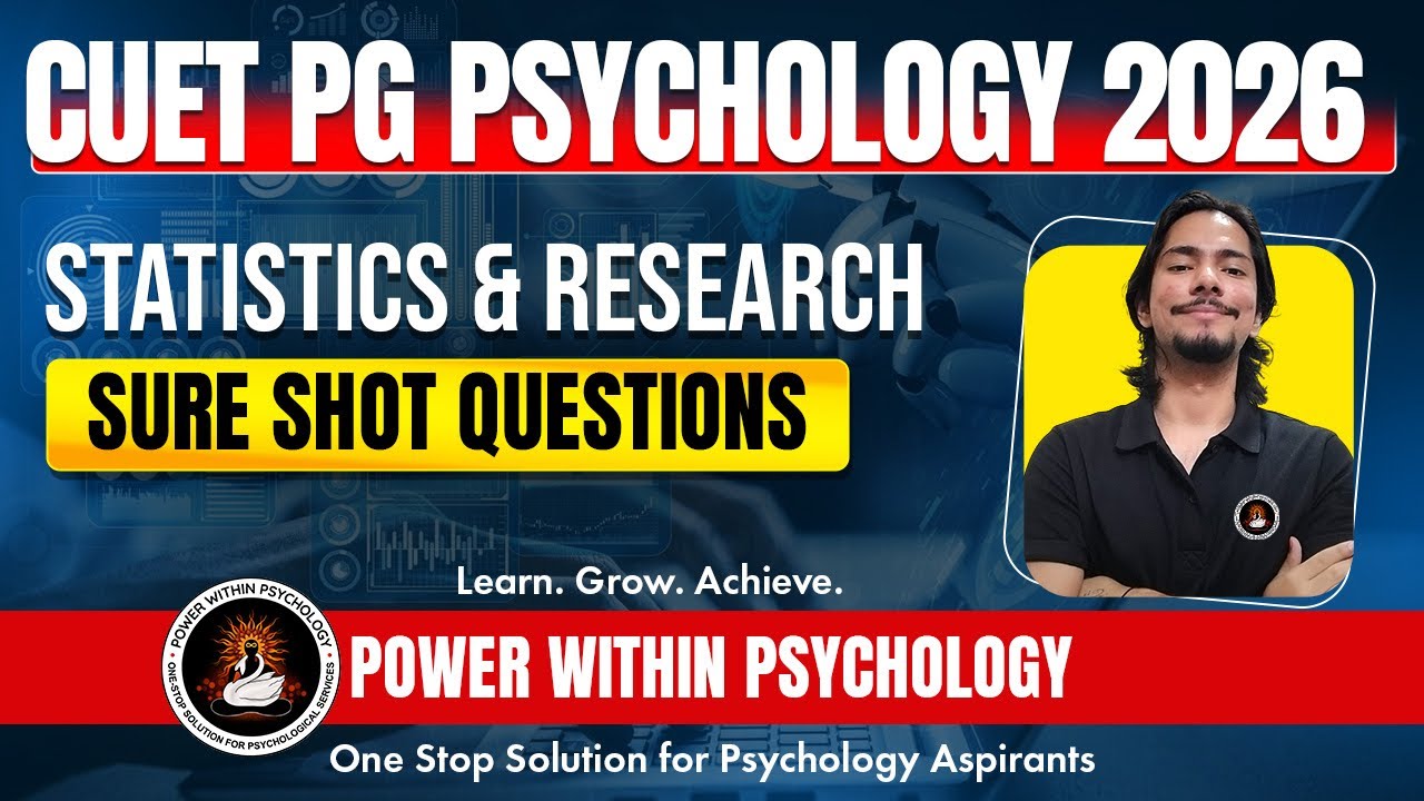 Research & Statistics in Psychology | CUET PG Psychology | Most Important Questions