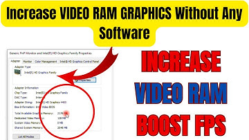 Increase VIDEO RAM GRAPHICS Without Any Software BOOST FPS INCREASE PC PERFORMANCE