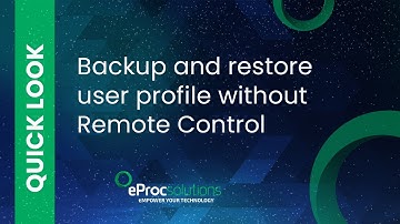 Quick Look: Backup, Delete and Restore a User Profile Without Remote Control Under One Minute