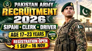 Pak Army Jobs 2026 Online Registration | Join Pakistan Army Sipahi, Clerk & Driver | Apply Now 