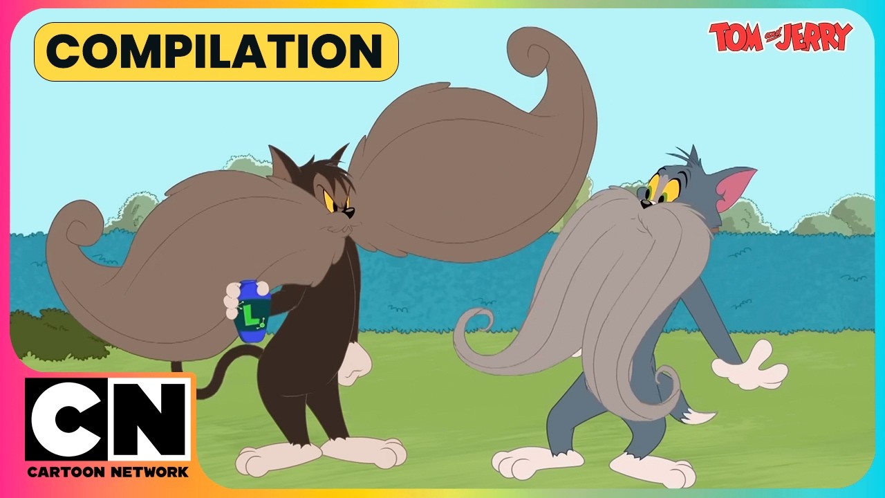 The Great Moustache War🥸⚔️| Tom & Jerry | Cat and the Mouse Cartoon😺🐭| @cnindia 