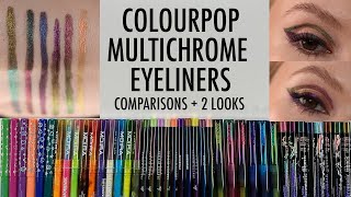ColourPop Multichrome BFF Creme Gel Liners | Comparisons and 2 looks