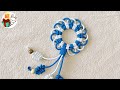 可愛い輪飾り　2色のアジアンコードとリングを使ったストラップの作り方 / 結び方ナビ 〜 How to tie 〜