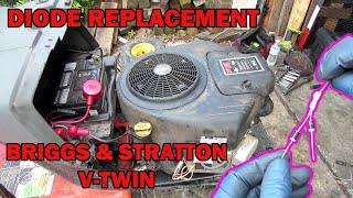 VTwin Briggs Won't Shut Off  Kill wire diode replacement.