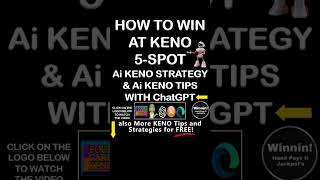 HOW TO WIN AT KENO 5-SPOT AI STRATEGY & AI TIPS #shorts #keno #multi-card #casino  #kenojackpot