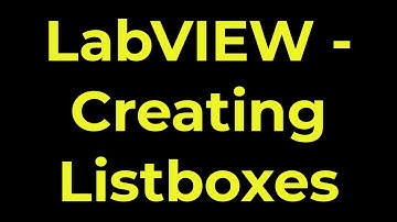 LabVIEW - Creating Listboxes