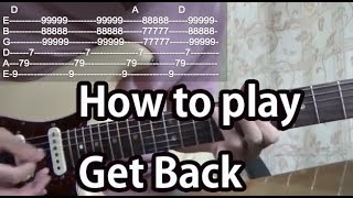 Get Back - The Beatles - Guitar chords