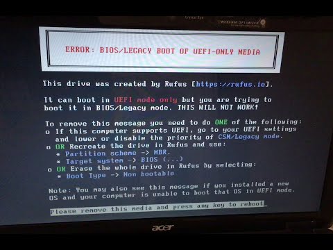 Solved✅ Error: Bios/Legacy Boot of UEFI-Only media | LEGACY BOOT OF UEFI MEDIA How to Fix it 2023