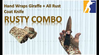 Hand Wraps Giraffe All Rust Coat Knife Rusty Combo Cs2 Showcase