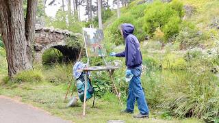 OIL PAINTING plein air GOLDEN GATE PARK San Francisco