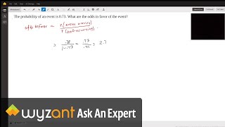 Calculating odds when given the probability