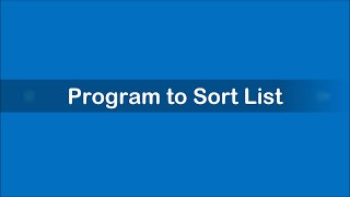 Program Mengurutkan List menggunakan Bahasa Python