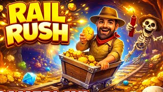 Rail Rush Gameplay 💥 Epic Adventure in Gold Mine!😱 screenshot 2