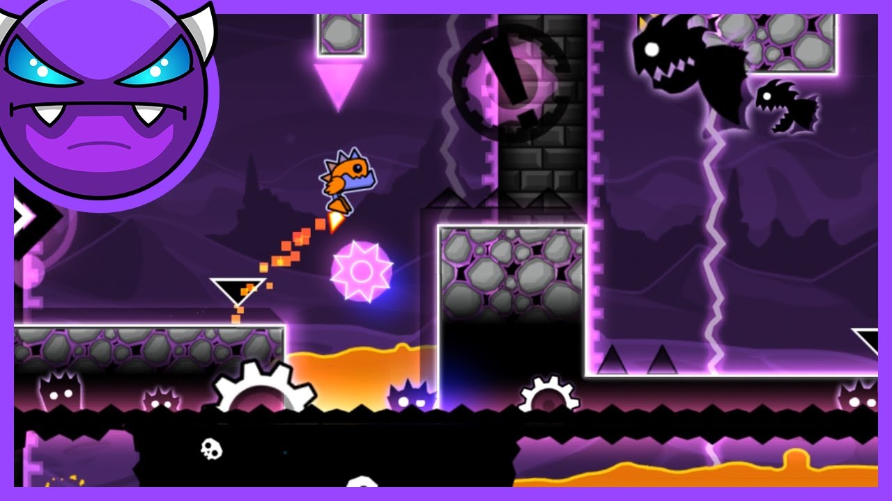 (GD 2.11) lightning vortex - by dakiro - (All Coins)