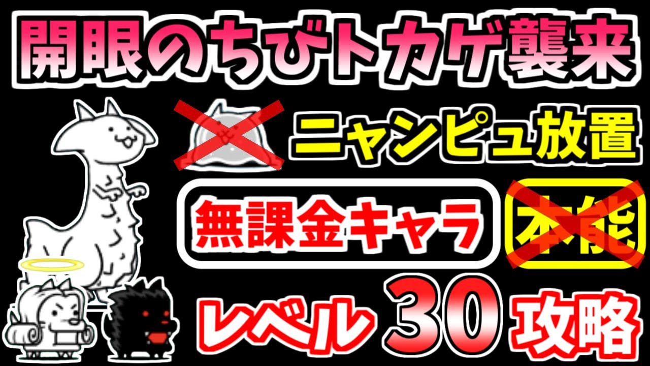 にゃんこ大戦争】簡単編成でニャンピュ放置！開眼のちびネコトカゲ襲来