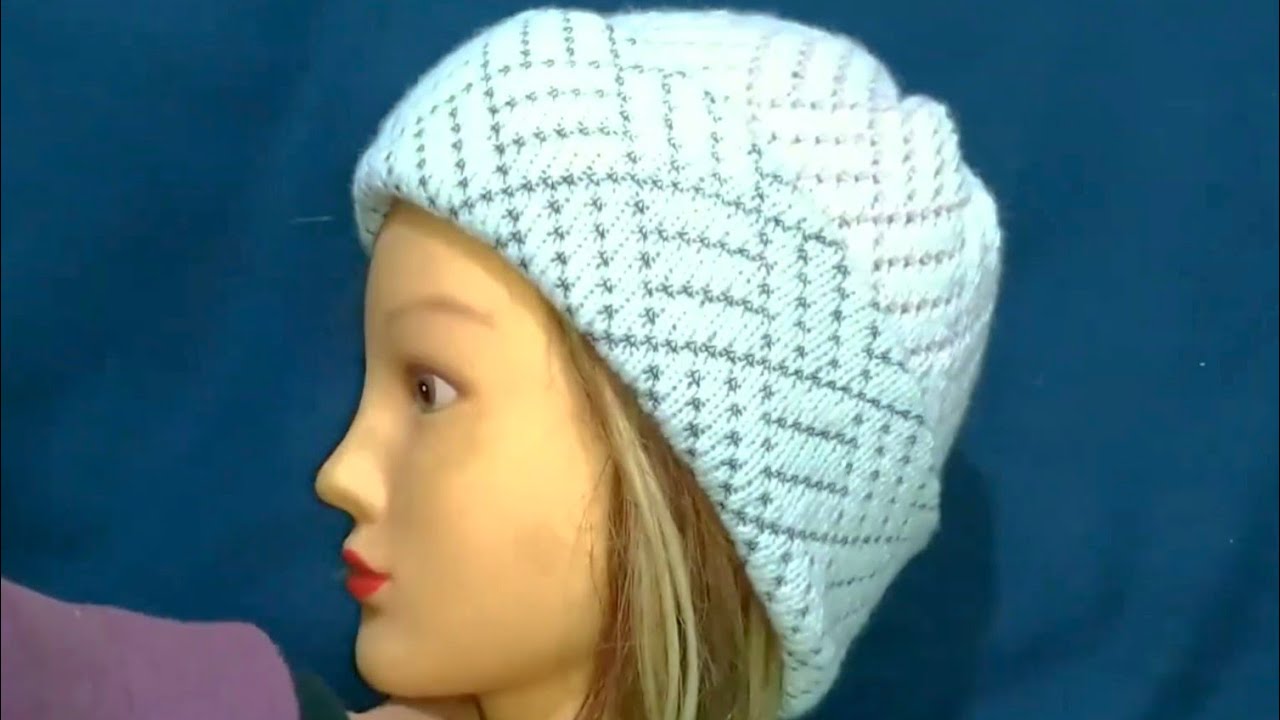 Gorro dupla face jacquard.