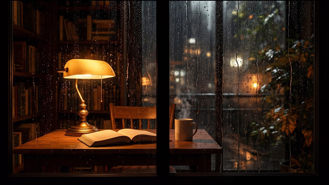 The World Stays Outside 🌧️ Cozy Rainy Desk Glow for Healing & Solitude (3 Hours)