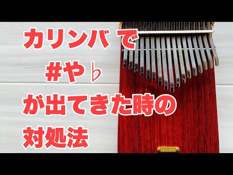 カリンバで # や♭が出てきた時はどうすれば良いか。対処法？誤魔化し方　カリンバ初心者の為の演奏レクチャー動画　ジブリ海の見える街を使って説明しています