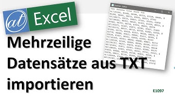 Excel - Mehrzeilige Datensätze aus TXT importieren 🤔 Power Query