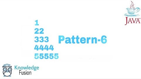 Pattern-6 using JAVA Programming | ICSE