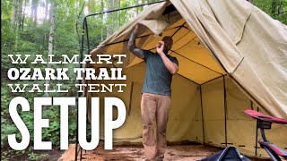 Walmart Ozark Trail Wall Tent Setup
