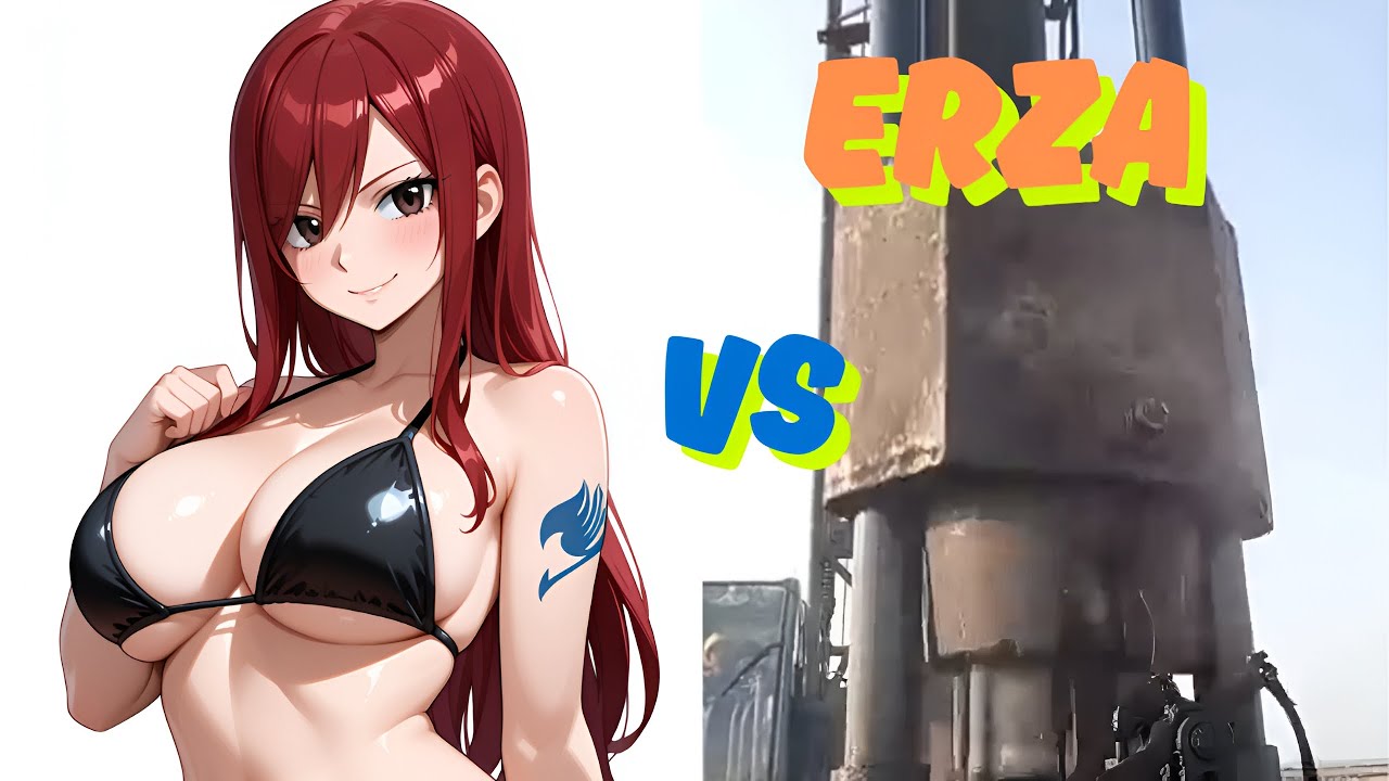Erza VS Pile Driver[Anime(Fairy tail) vs Pile Driver Meme]